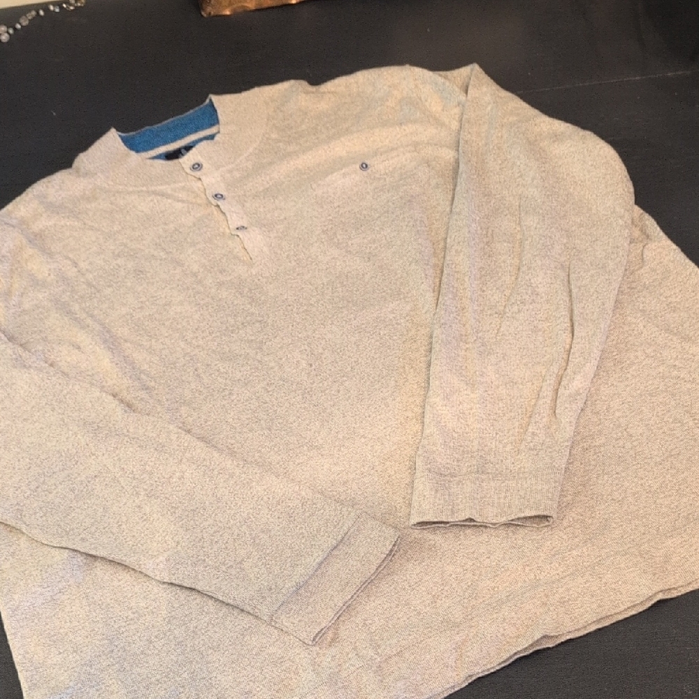 johnnie-O Men's Heather Gray Crewneck Sweater